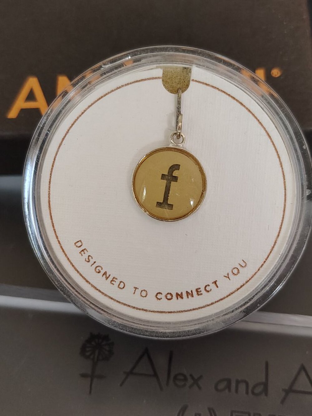 Alex and Ani 925 Sterling Silver Initial F Charm 885